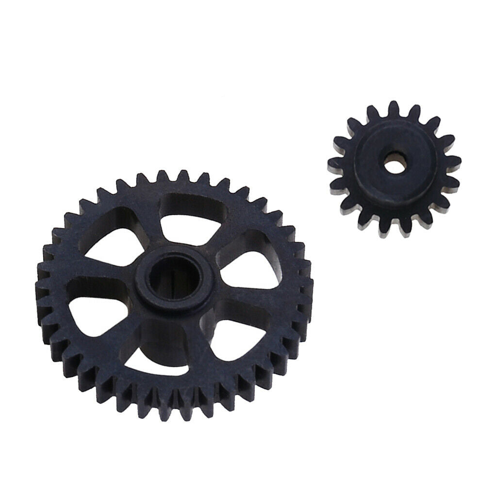 2 Packs Metal 38T Reduction Gear + 17T Motor Gear for Wltoys A949 K929 A959