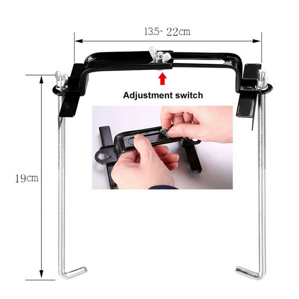 Adjustable Car Crossbar Battery Hold Down Bracket Holder Storage Rack Steel