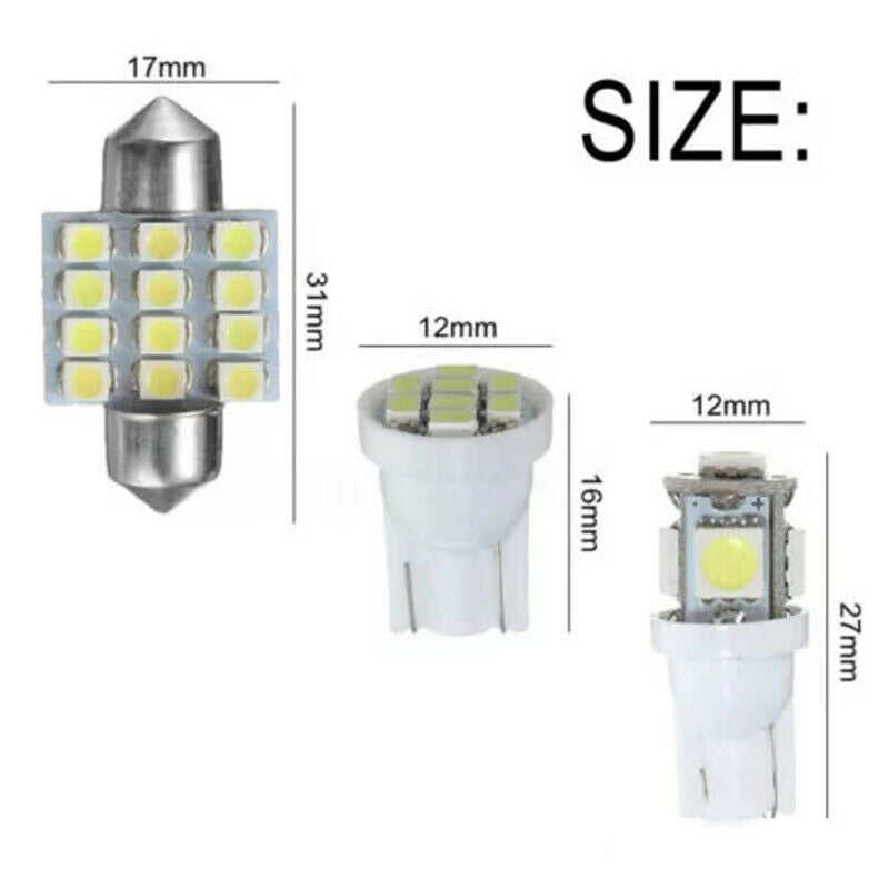 13X Car White LED Light Interior Package T10 Festoon Map Dome License Pla.l8