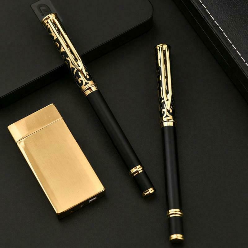 Luxury Metal Gel Pen Sculpture Pattern Roller Pen Stationary Pen 0.5mm