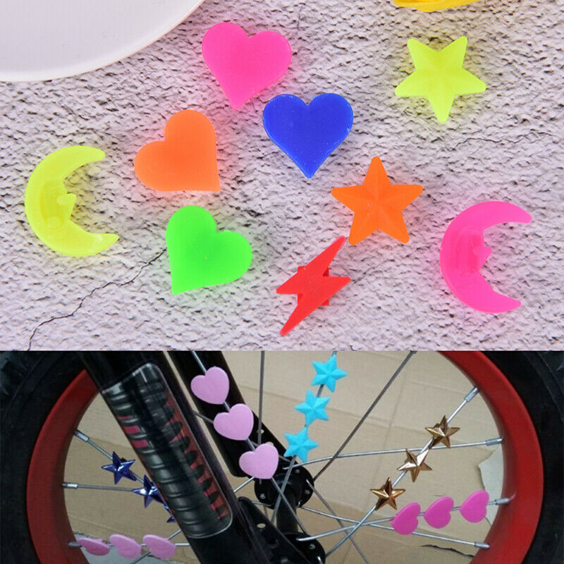 36PCS Bicycle Wheel Spoke Plastic Beads Multi Color Children Clips Dec.l8