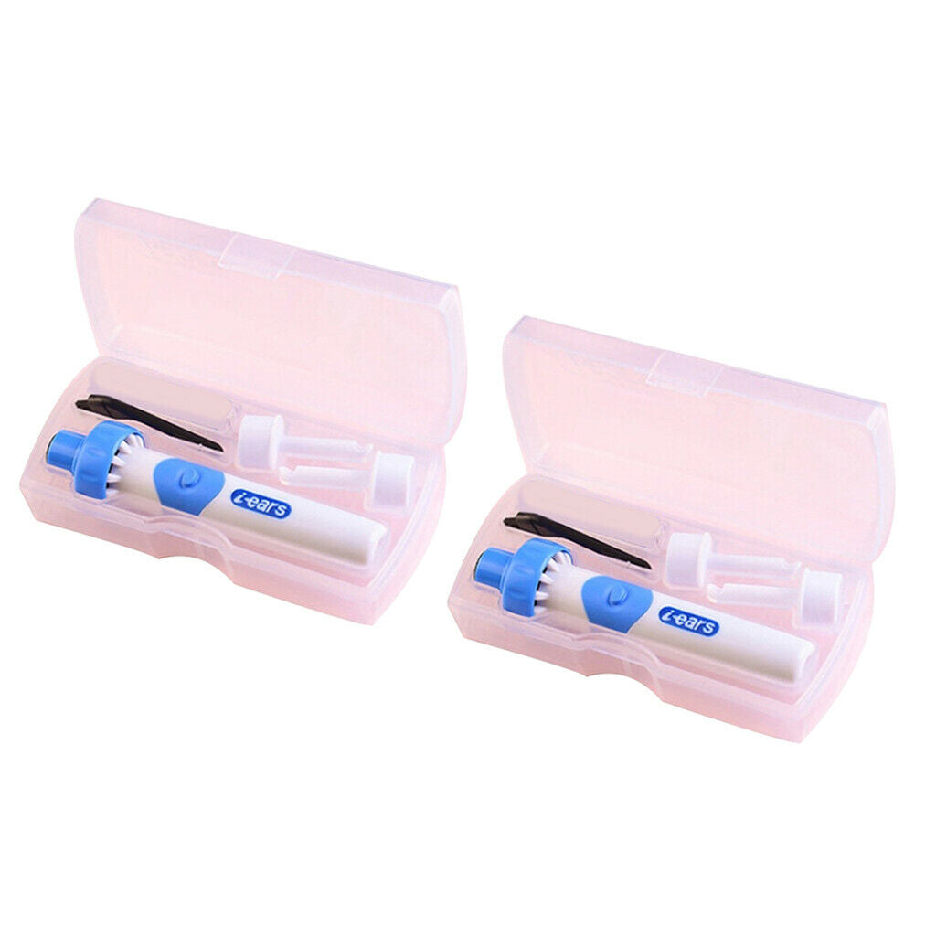 2x Electric Ear Vacuum Wax Dirt Fluid Remover