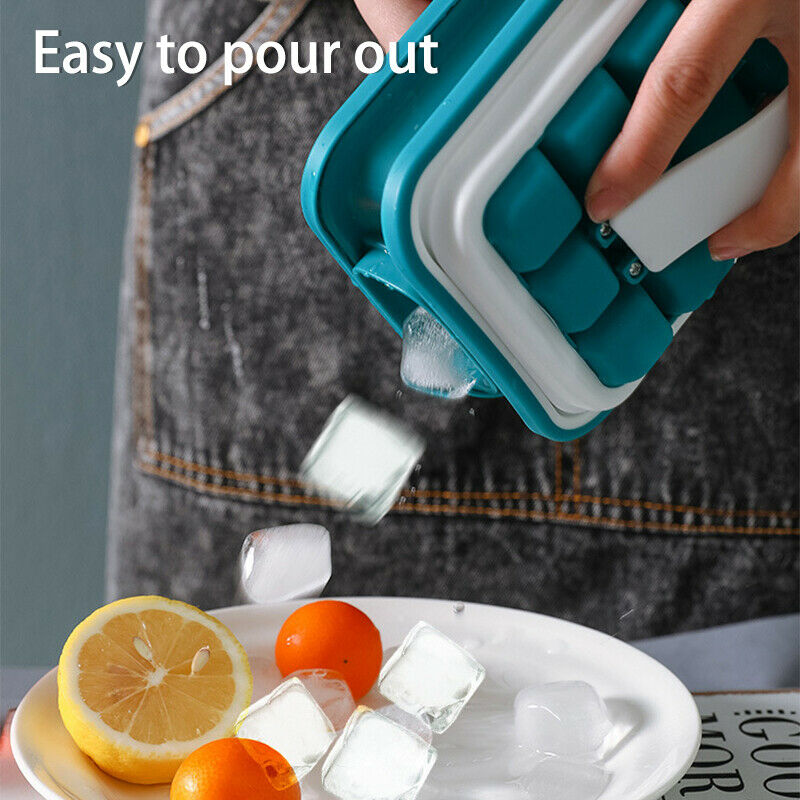 Ice Tray Molds Curling Bar Maker Bag Folding Water Bottle 32 Cells Ice Cube M Fx