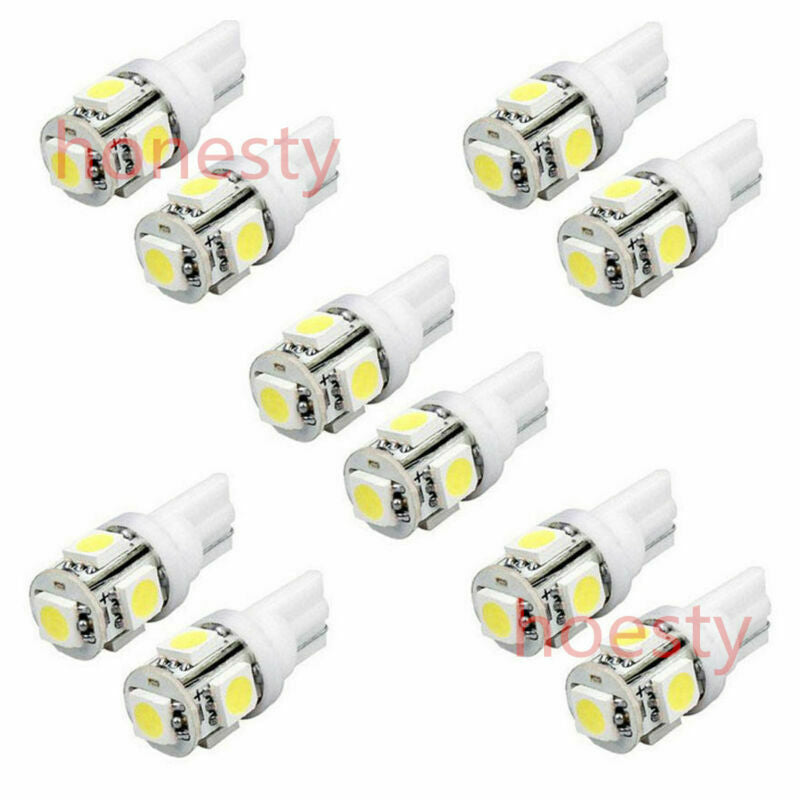 5PCS Wholesale T10 194 168 2825 5 x 5050 SMD LED White Car Lights Lamp Bulb