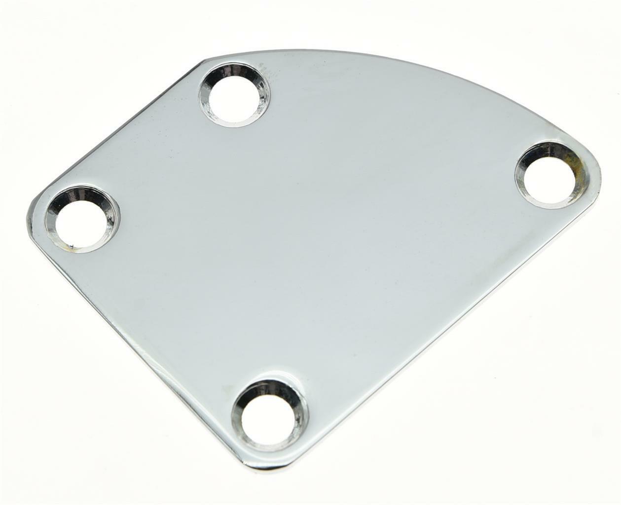 Chrome Electric Guitar Neck Plate Metal Neckplate Fits Fender Deluxe Strat Tele