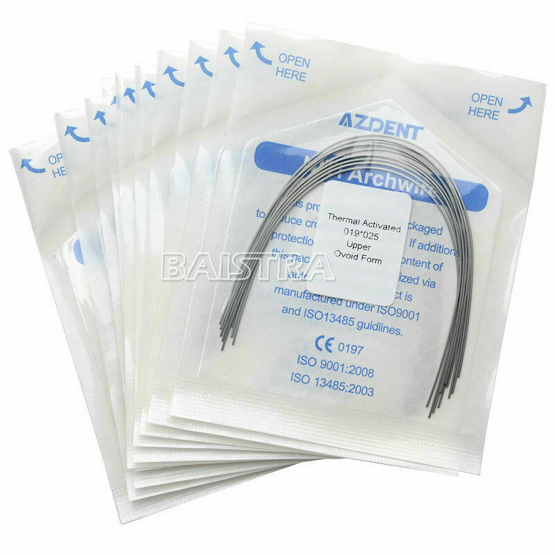 50 bags Dental Ortho Arch Wires Heat Thermal Niti Rectangular 019*025 Upper