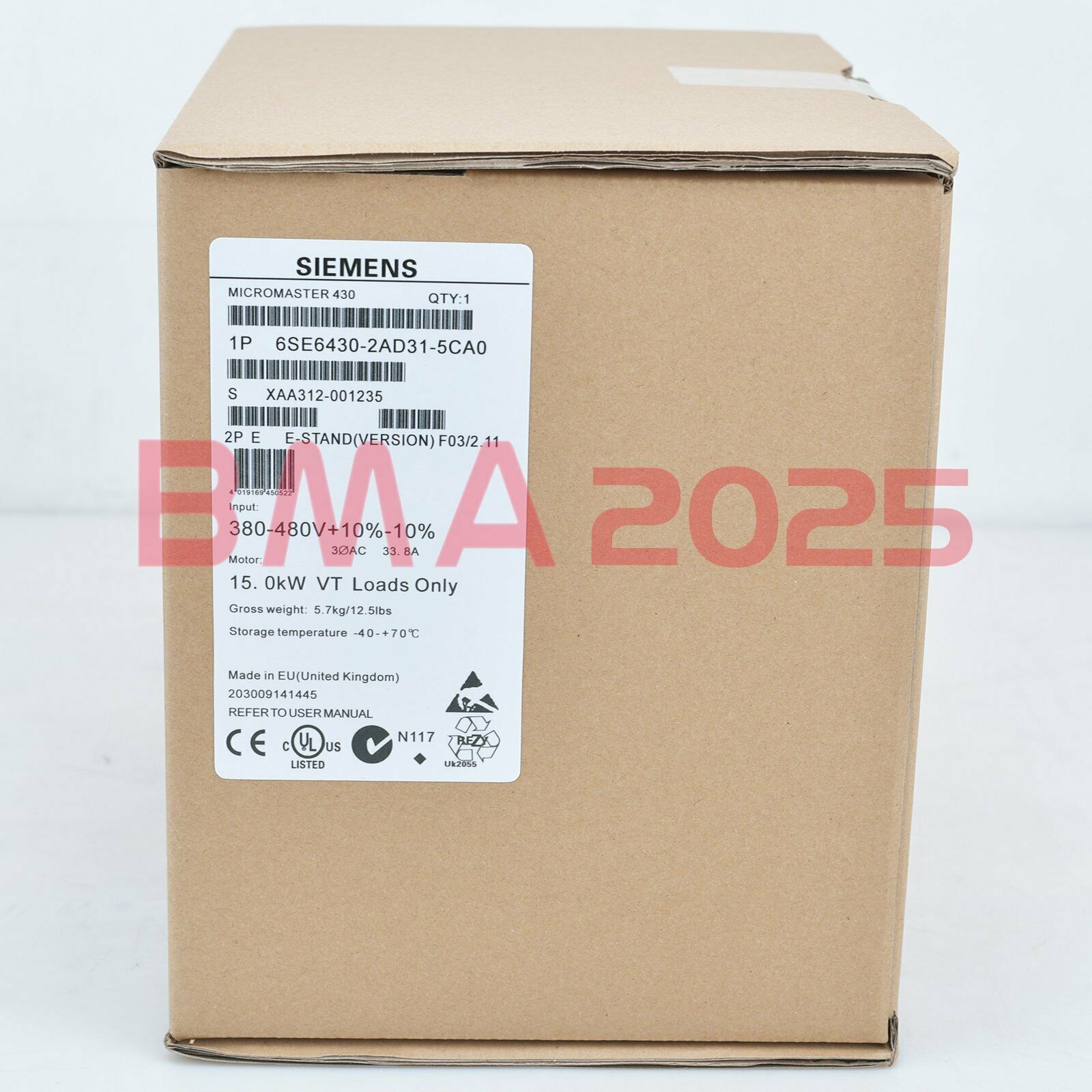 1PC New M430 6SE6430-2AD31-5CA0 15KW 1year warranty DHL free Ship SM9T