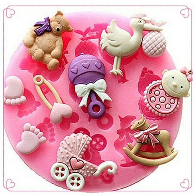 Baby Shower Silicone Fondant Cake Mould Mold Chocolate Baking Sugarcraf.l8