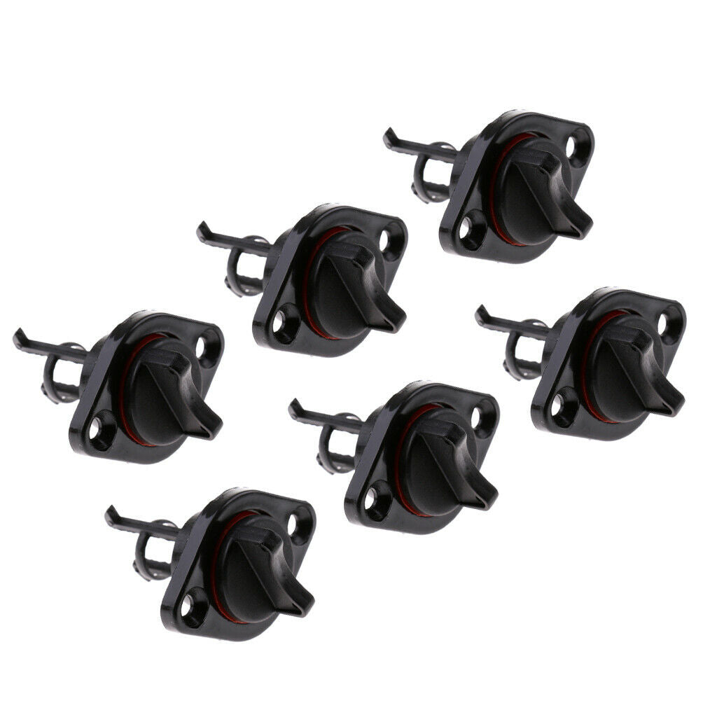Qty 6 Universal Marine Canoe Kayak Boat Thread Drain Screw Plugs 1" Kits