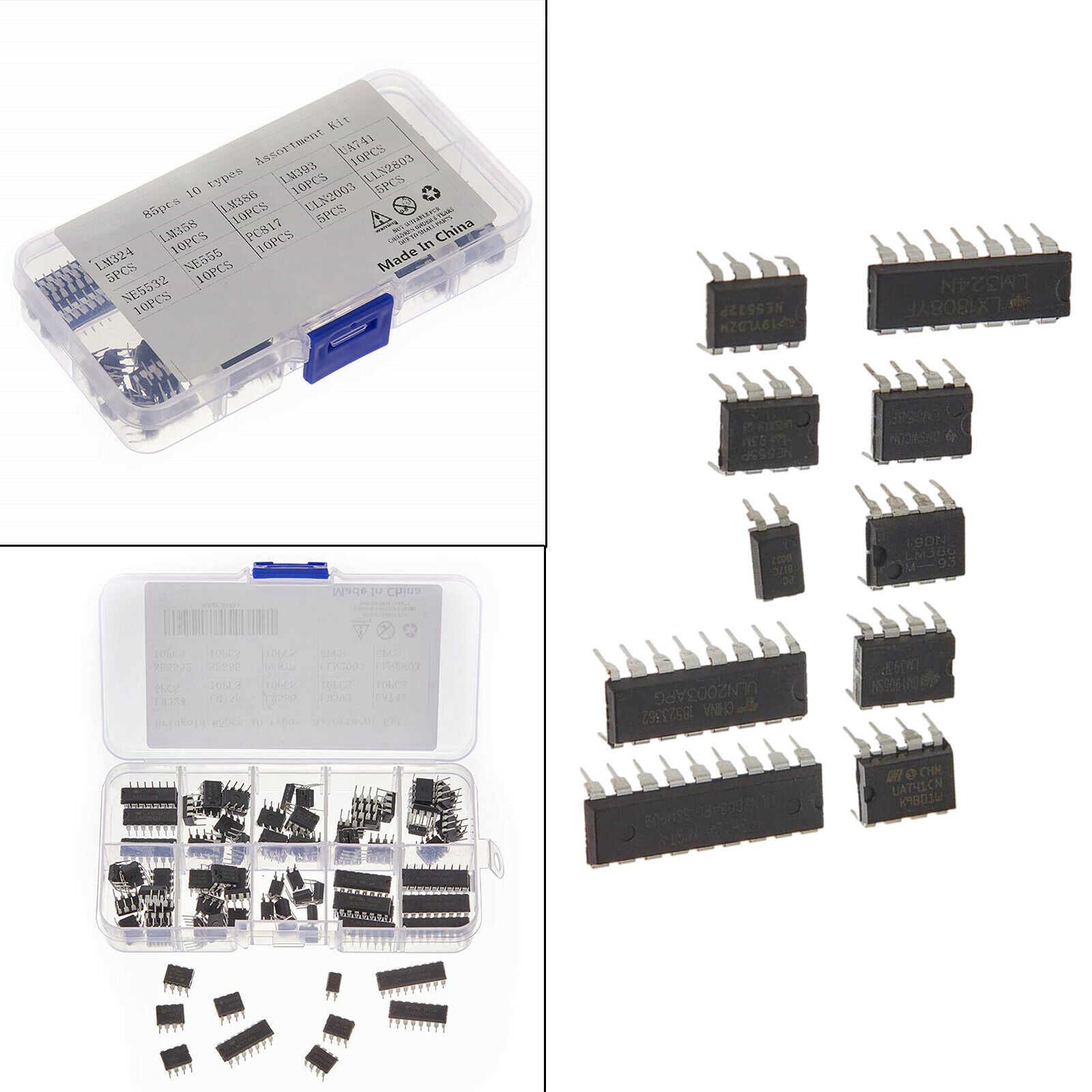 Pack of 85 IC Chips PWM Integrated Circuit Chip for Circuit Assembly Starter