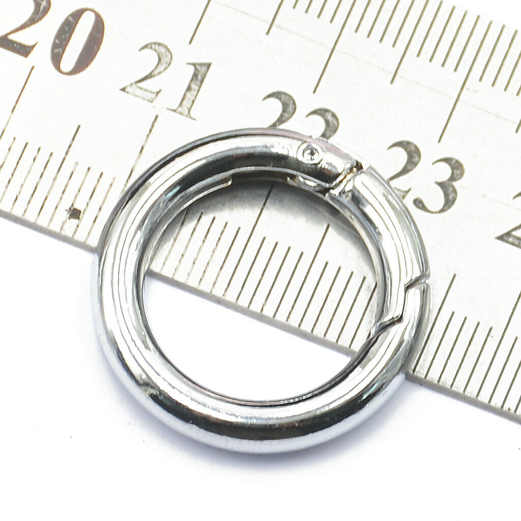12 Pieces Spring Snap Hooks Clips Carabiner Zinc Alloy Gate O Ring Buckles