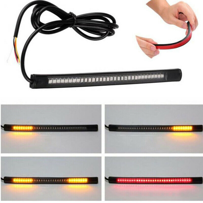 Multifunctions LED Motorcycle Strip Light Brake Tail Turn Signal License.CM Kt