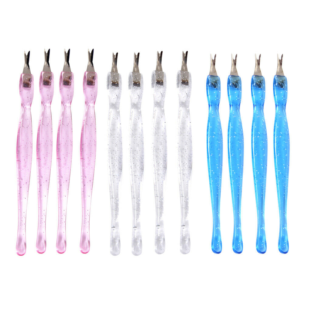 12x Cuticle Pusher Trimmer Cutter Remover Pedicure Manicure Skin Nail Tool
