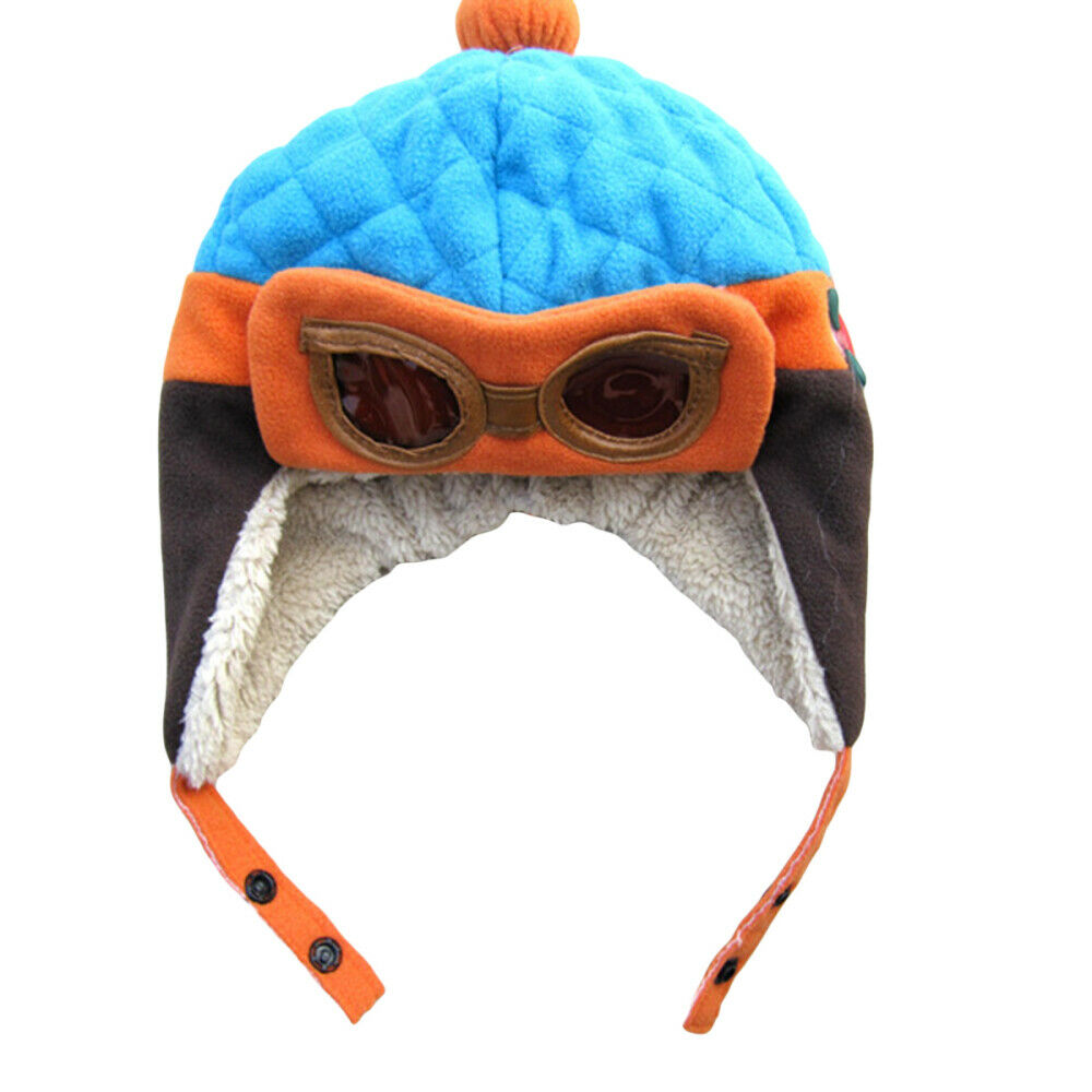 New Baby Earflap Toddler Girl Boy Kids Pilot Aviator Cap Warm Soft Beanie Hat US