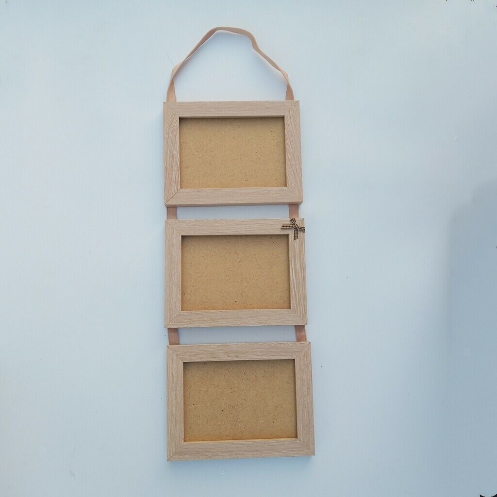 26'' Wooden Picture Frame for 7'' Photos Wall Hanging Gallery with Rope