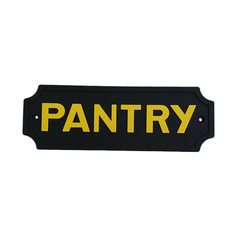 Black Statement Plaque Garden Wall Door Sign PANTRY
