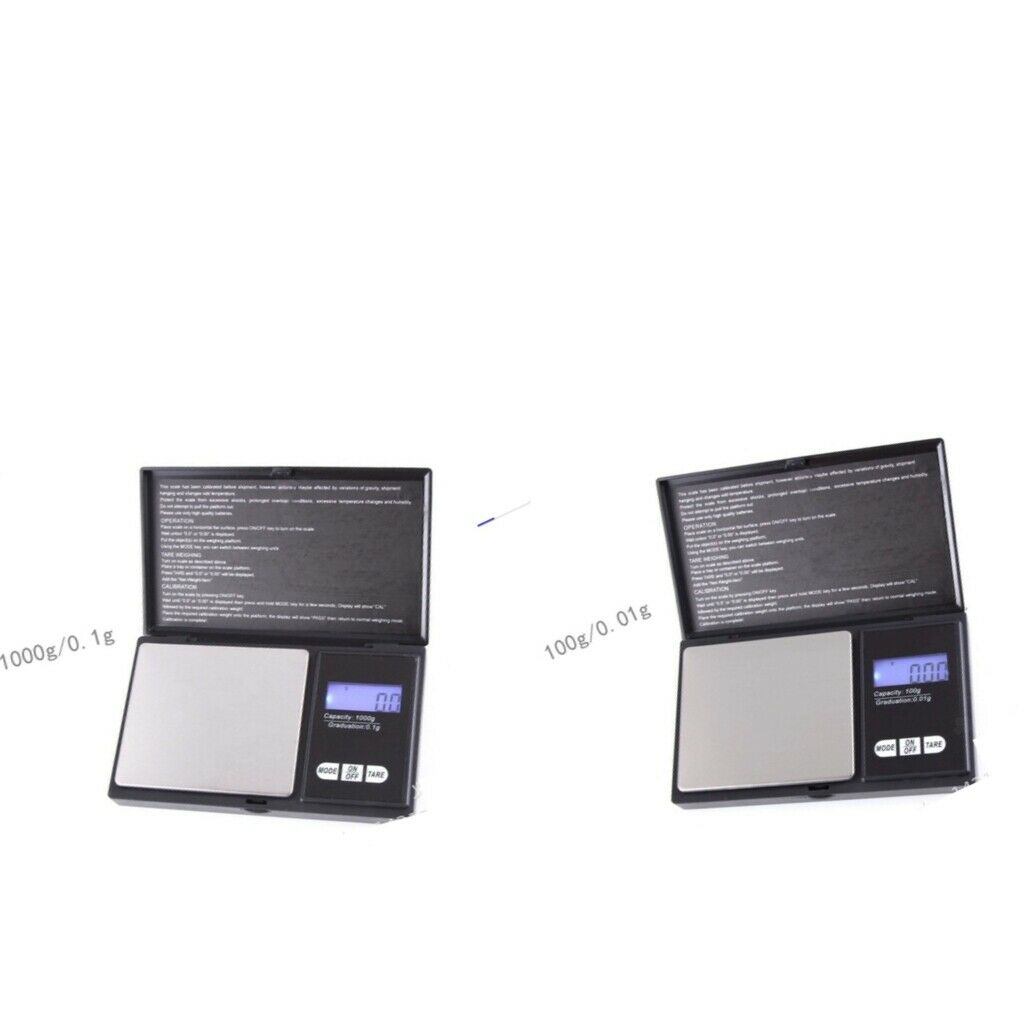2pieces Digital Pocket Scale Jewelry Pocket Scale for Jewelry Medicine