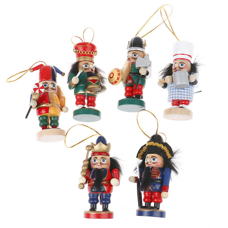 1Pc 10CM Nutcracker Puppet Soldier Christmas Decoration Pendant Home OrnamenBDA