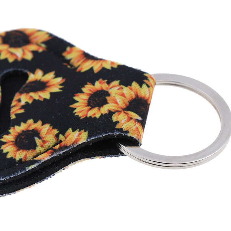 1PC Neoprene Sunflower Keychain Lipstick Holder The Best Gift for Birthday Pb