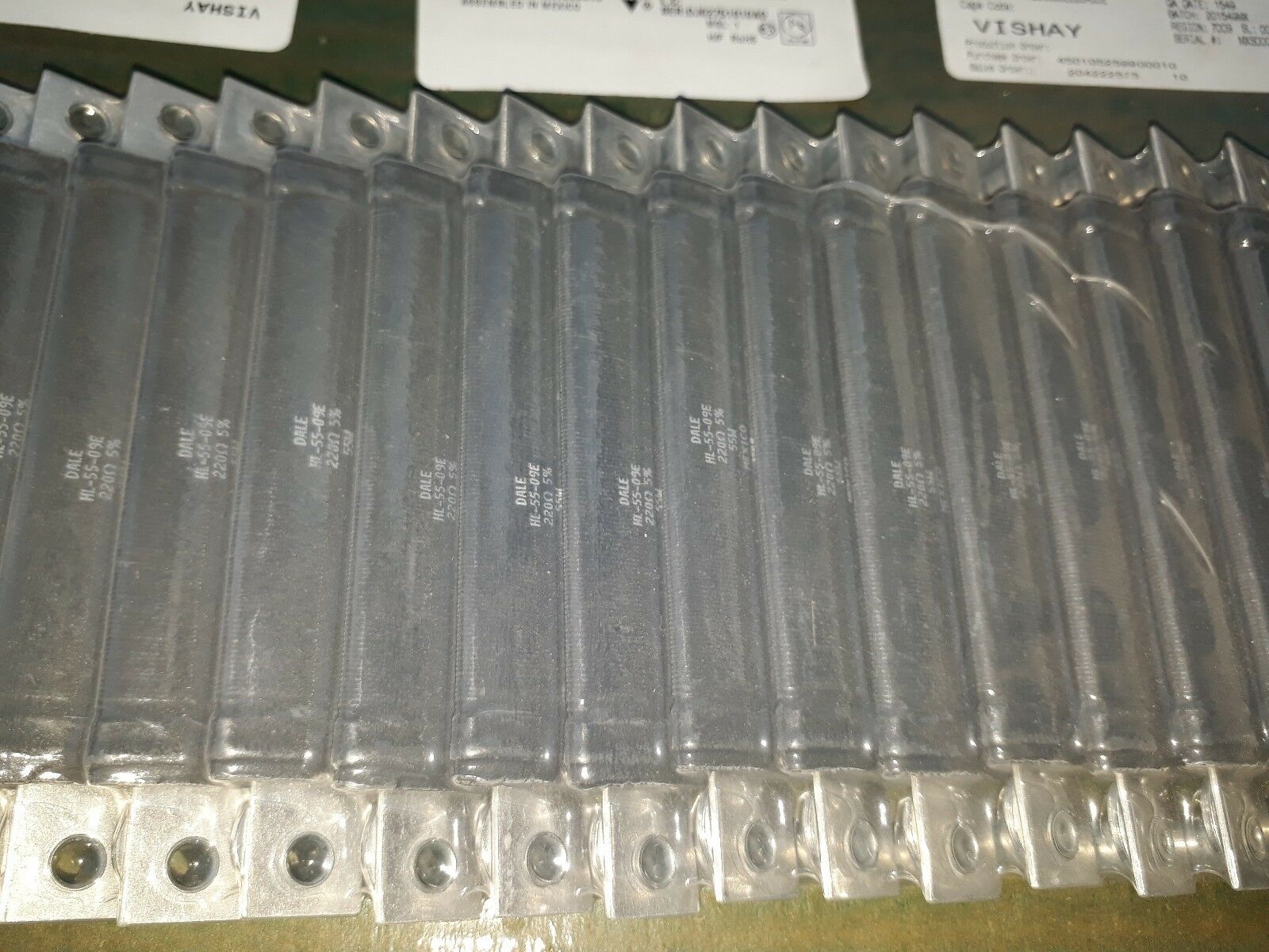 10PCS NEW VISHAY DALE  HL-55-09E HL5509E 220ohm 55w RESISTOR !