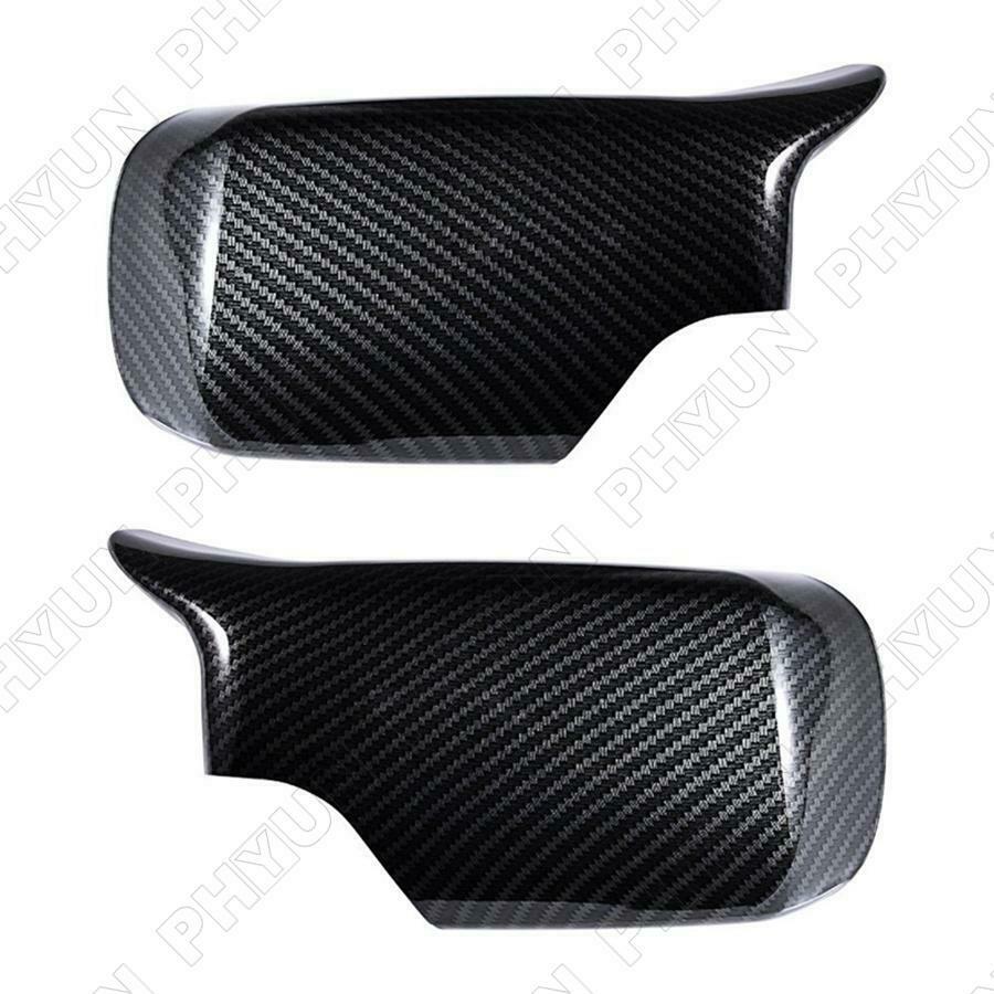For 1998-05 BMW E46 Hatchback Sedan Touring Side Mirror Covers Carbon Fiber Look