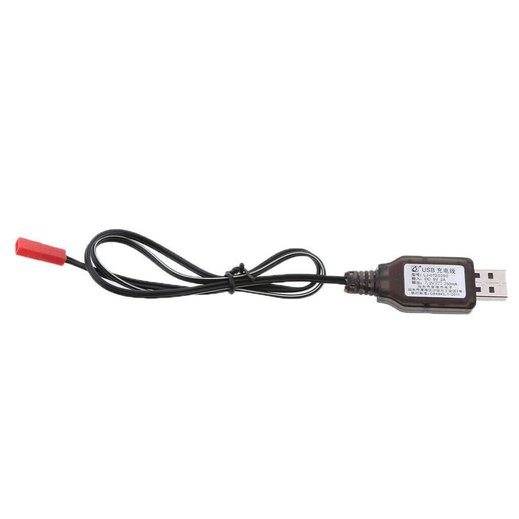Premium 7.2v USB to JST-2P NI-MH/NI-Cd Battery Charging Cable for RC Toys