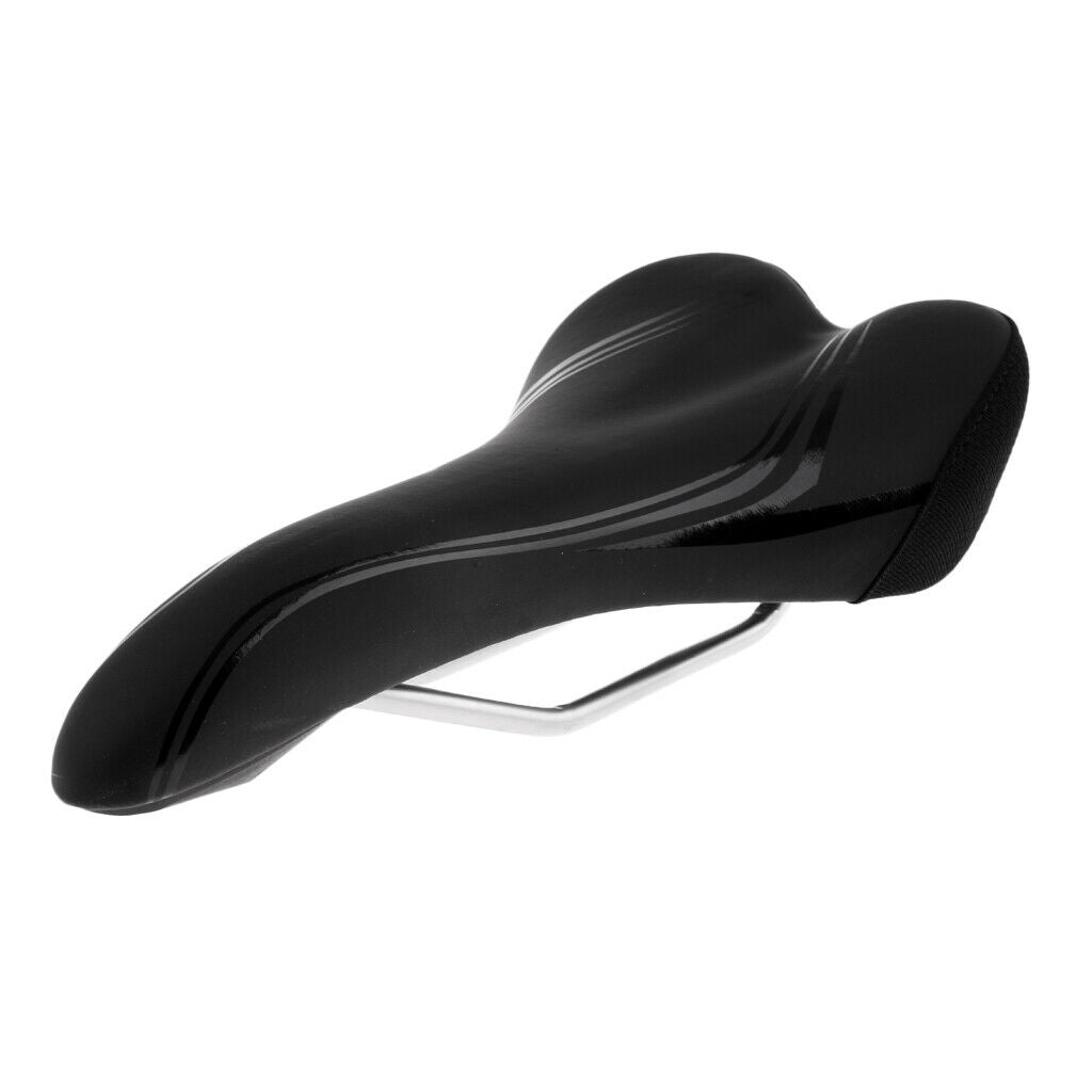 Mountain MTB Breatheable Saddle Curve Shape Bike Bicycle Seat Padded Cushion