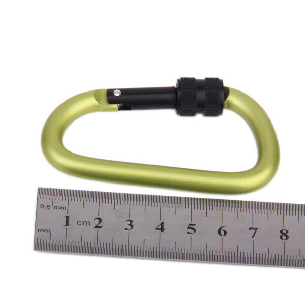 2Pcs Nice Color Screw Lock Bottle Hook Buckle Hanging Padlock Key Chain Aluminum