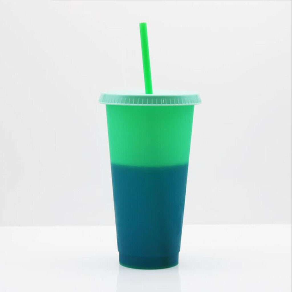 Color Changing Cups Plastic Cold Beverage Cups Mugs Summer Coffee Tumblers