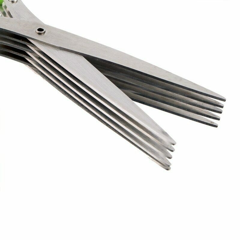 15CM Multifunctional SCISSOR 5 Layers Kitchen Knives Spices Chopped Green Onion