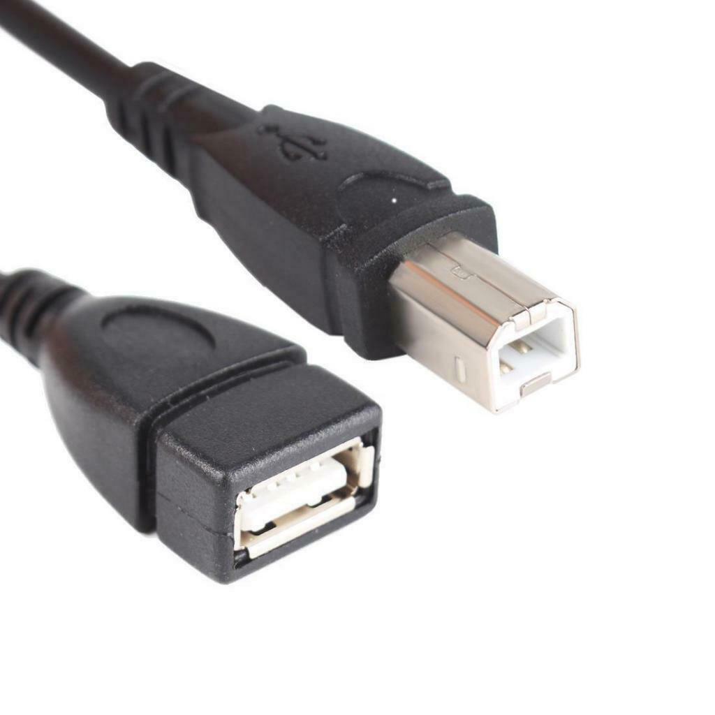 USB 2.0 Type A Female to USB 2.0 Type B Male Scanner Printer Adapter Cable