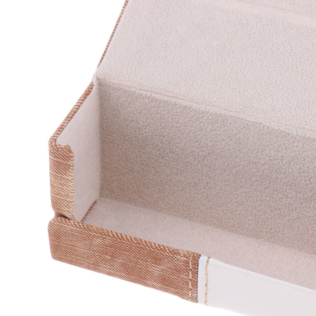 Portable Spectacle Sunglass Eyeglas Case Box Glasses Storage Container Brown