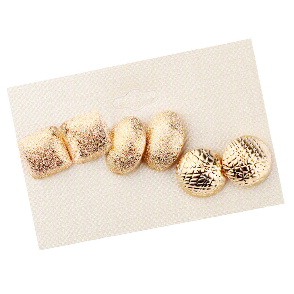 3 Pairs Women's Assorted Statement Geometric Stud Earring Sets Ear Studs