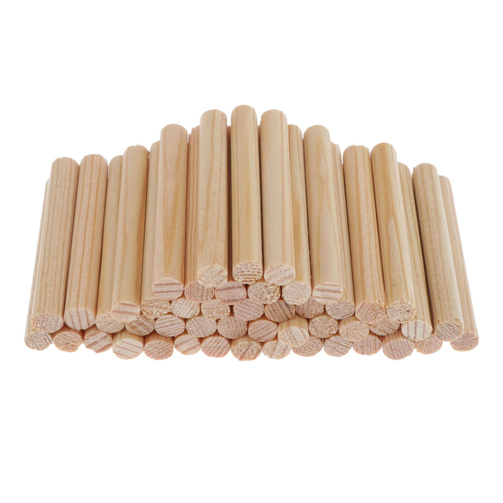 100Pieces Wood Craft Sticks Woodcraft Dowels Poles DIY Projects Woodworking