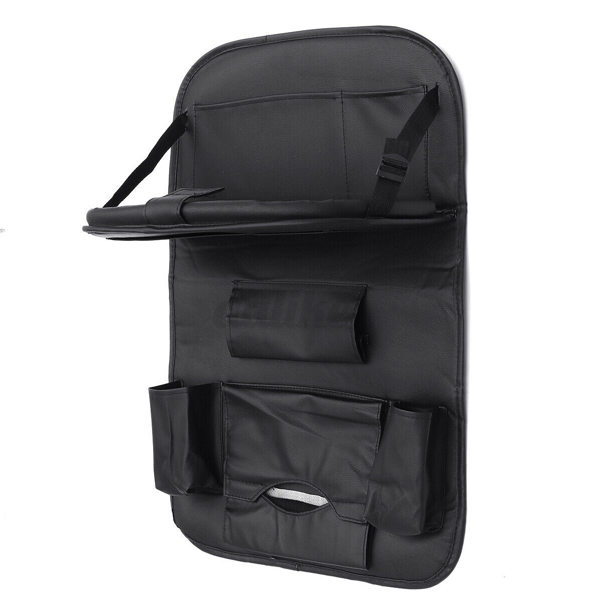 2X Foldable Car Back Seat Organiser Leather Storage Bag Table Tray Cup Hol