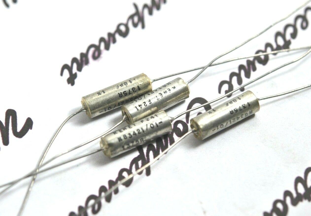 4pcs - KEMET 0.18uF (0,18µF) 30V 1% BP M83421/01-1375R Axial Tantalum Capacitor