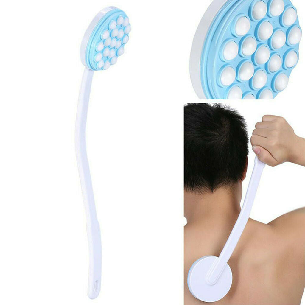 3pcs Long Handle Body Bath Shower Brush Back Scrubber Cleaning Massager