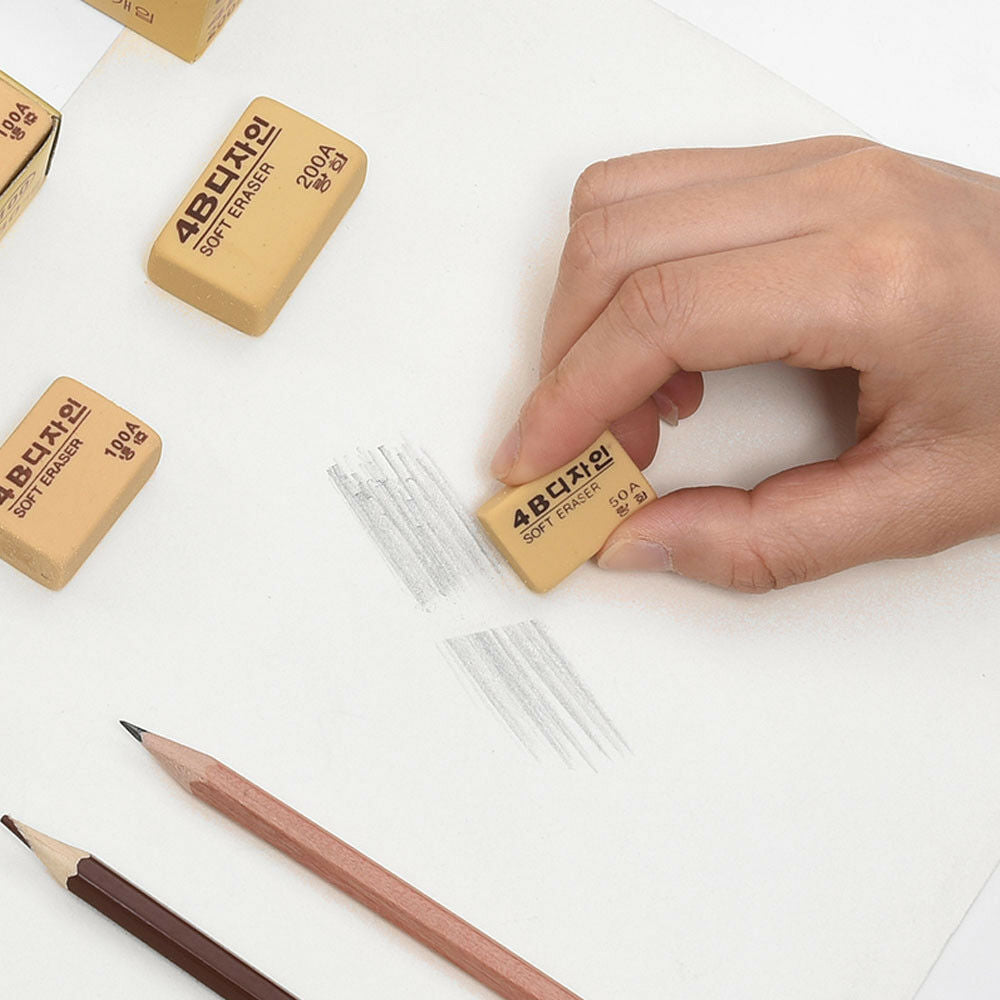 10Pcs 4B Rubber Pencil Eraser Art Sketch Drawing Stationery School Office Supply