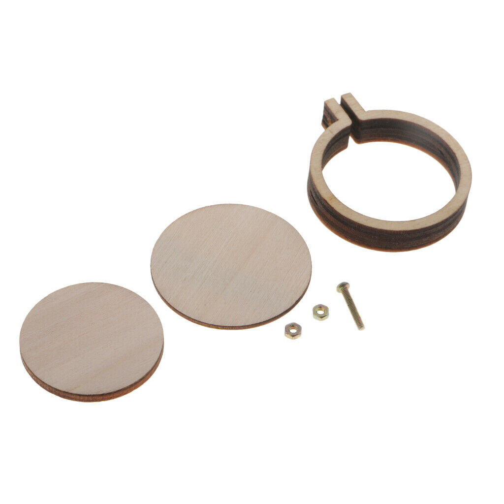 Round Wooden Embroidery Hoop Frames Embroidery Hoop Ring Sewing Crafts 34mm
