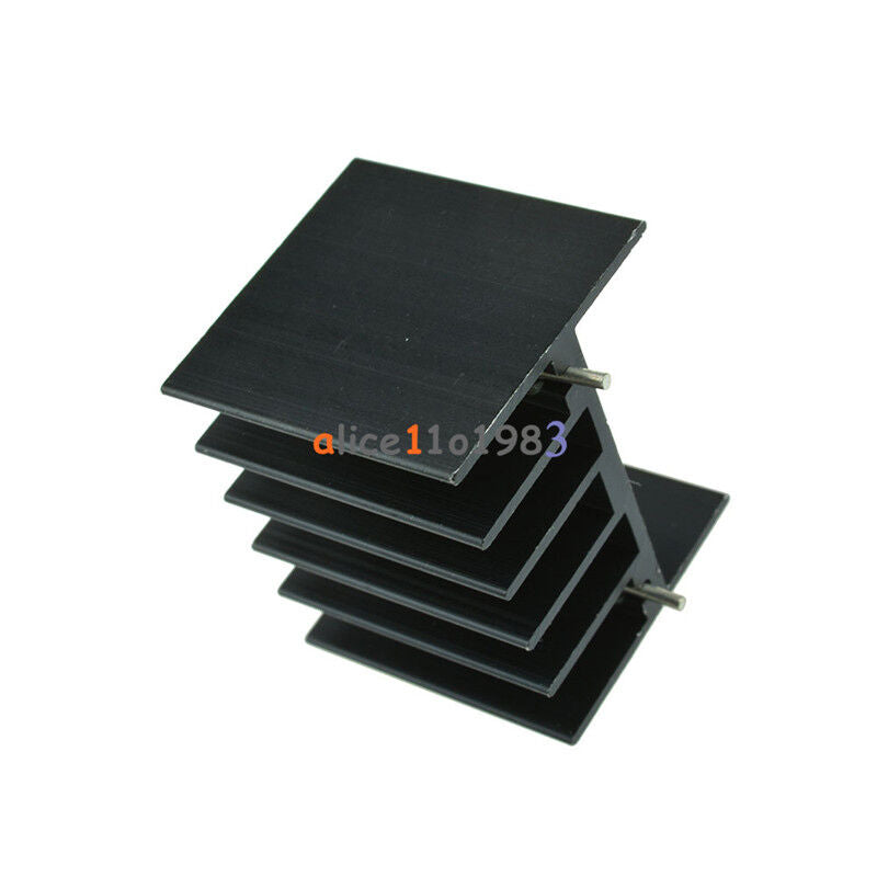 10pcs 25x30.3x25mm IC 25x30x25 Heatsink Black Heat Sink For L298N LM7805