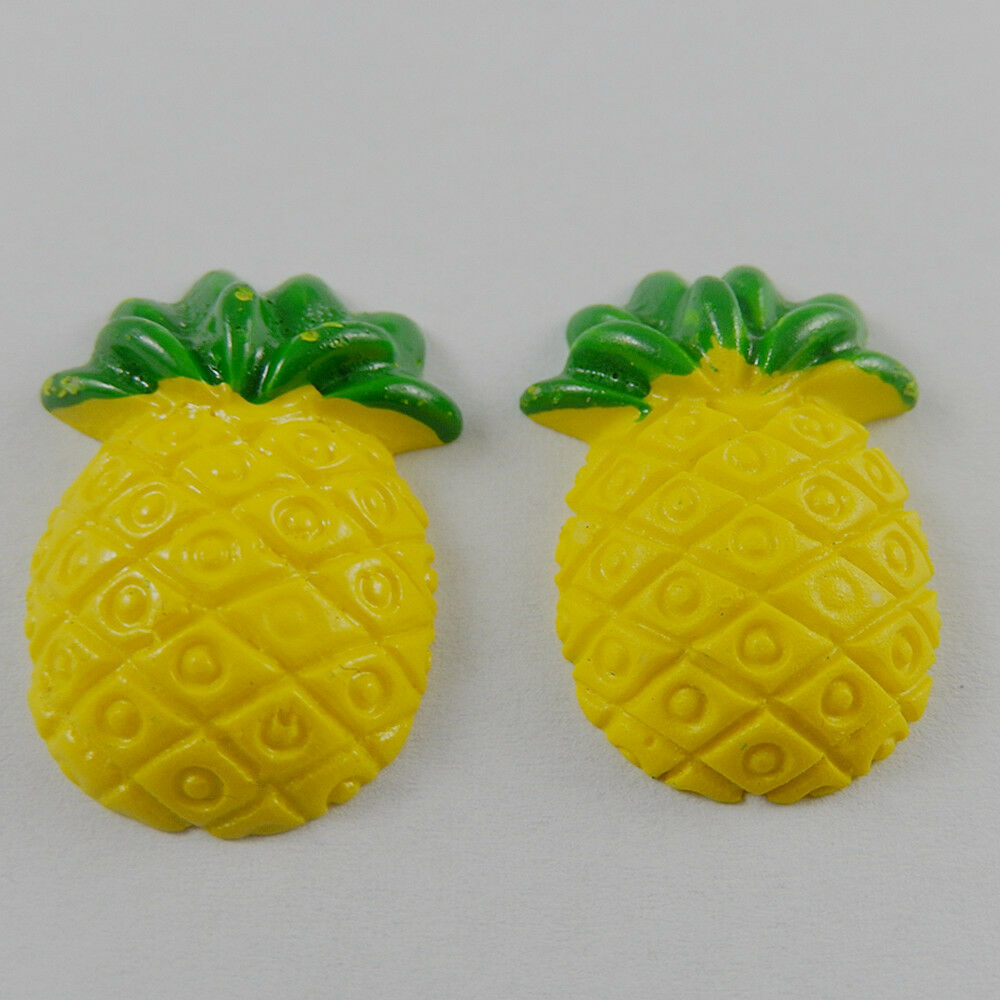 50957 Colorful Plastic Pineapple Pendant Charms Findings Crafts Decoration 16pcs