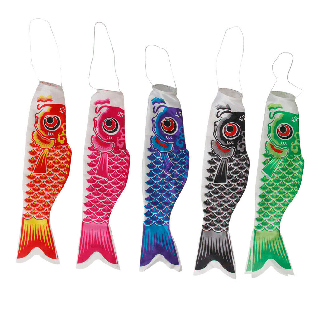 5x 16inch Windsock Koi Sailfish Streamer Garden Hanging Decor Kids Toys