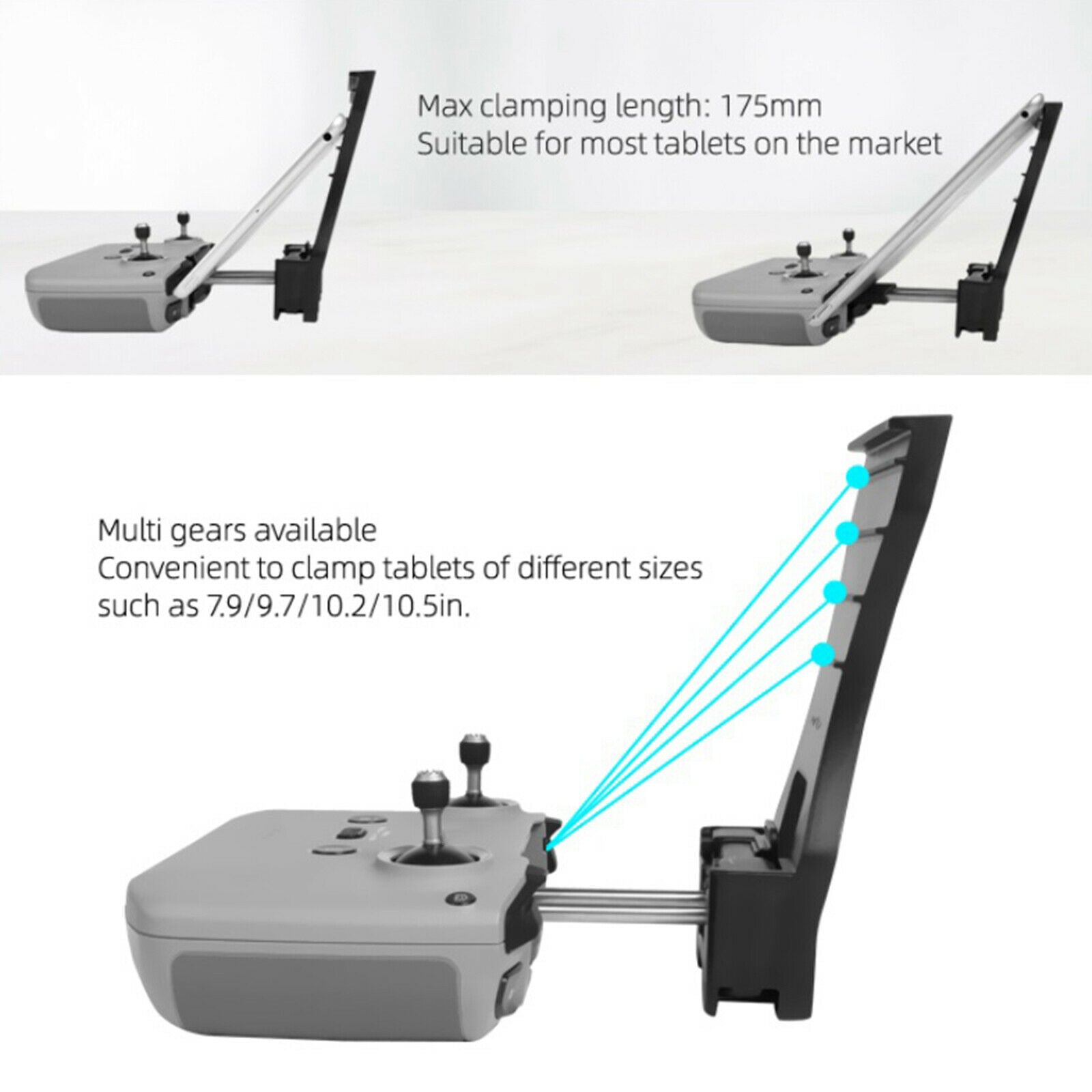 7.9-10.5 Inch Plastic Tablet Holder Adjustable for DJI Mavic Air 2/ 2S