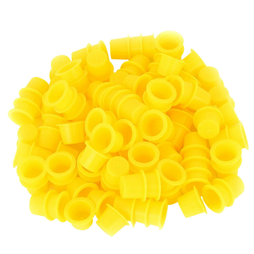 200 Pieces Disposable Plastic Tattoo Cup Pigment Ink Holder Medium Size