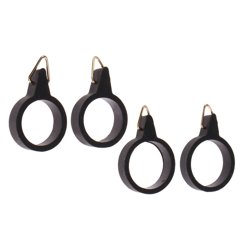 Set of 4 Fishing Rod Hook Keeper Elastic Lure Spoon Bait Treble Hooks S/M