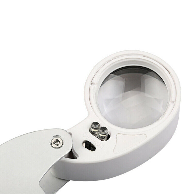 40X Portable Folding Magnifier Loupe Glass Jewelry Coins Stamps Antiqu.l8