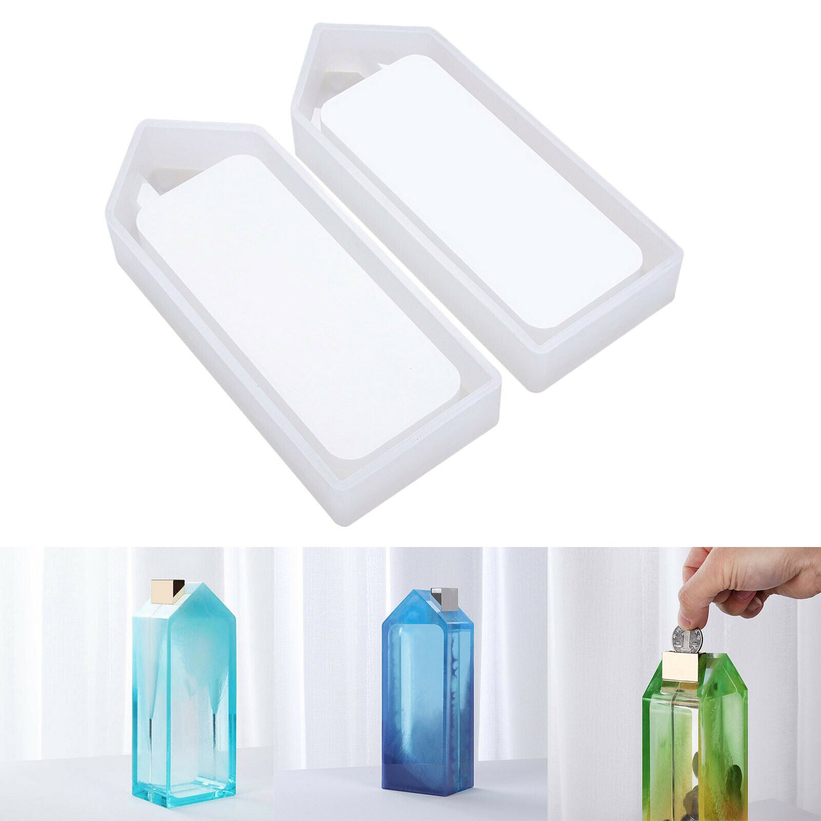 Silicone Money Box Mold Premium Coin Box Piggy Bank Mould Soap Casting