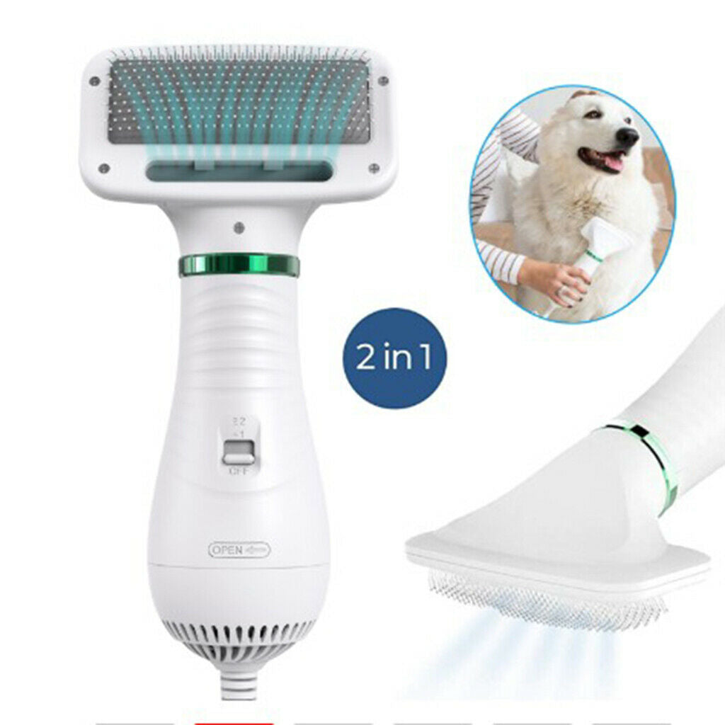 Pets Hair Dryer Blower Dogs Cat Blow Brush Grooming Comb Travel EU Plug