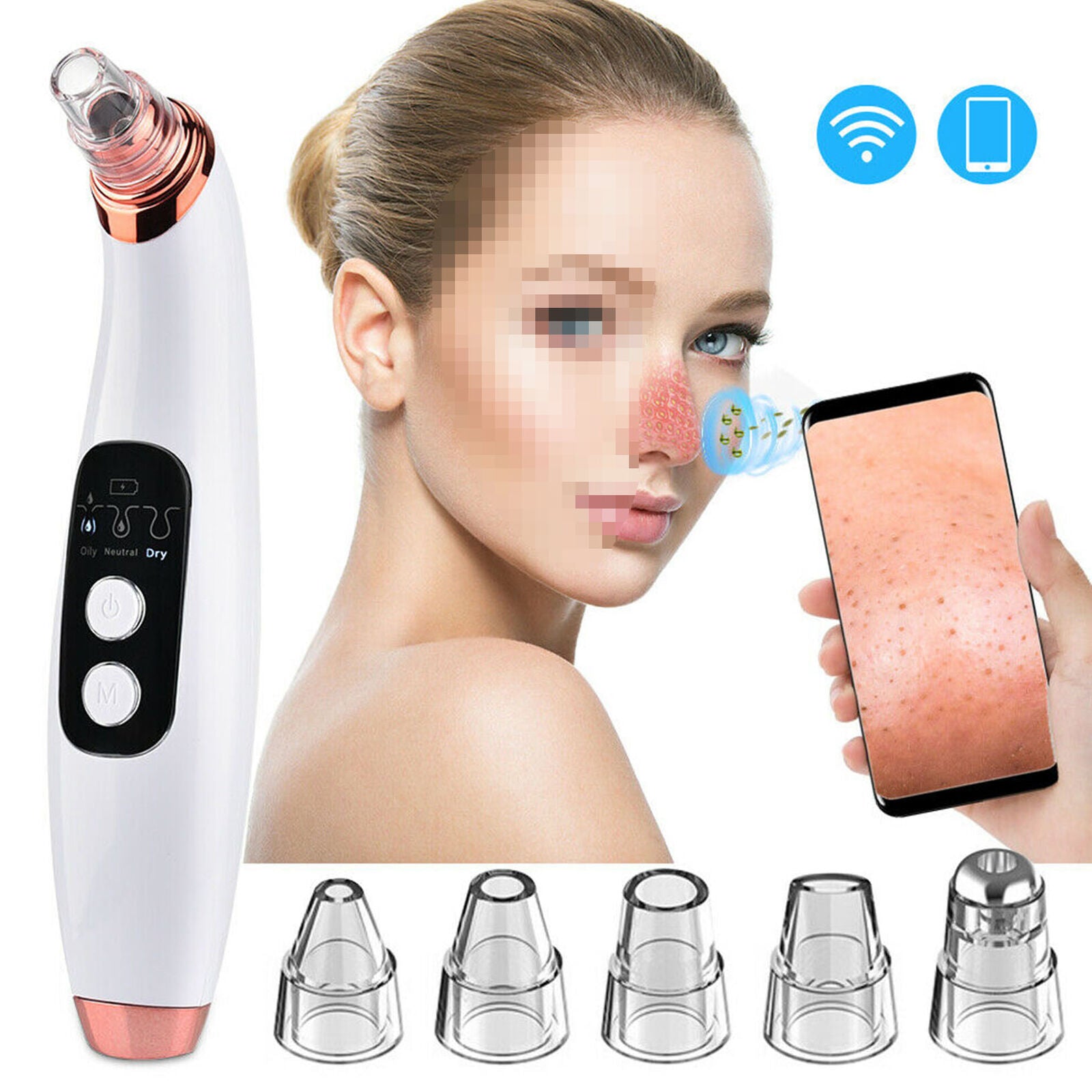 Electric Skin Pore Blackhead Cleaner Remover Vacuum Acne Cleanser With HD Camera