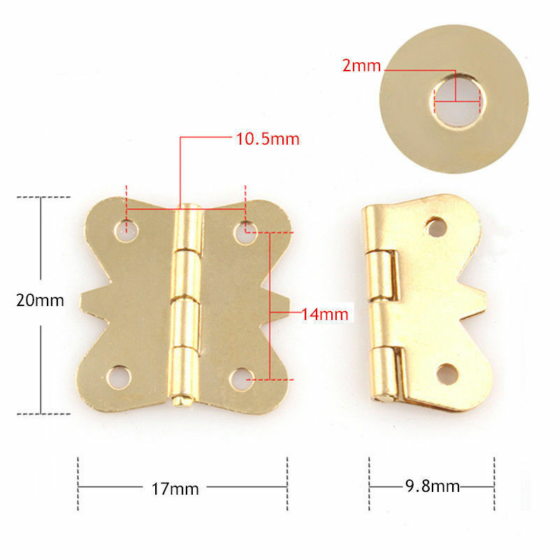 20pcs Butterfly Hinges with Screws Woodworking Boxes Accessories DIY Tool